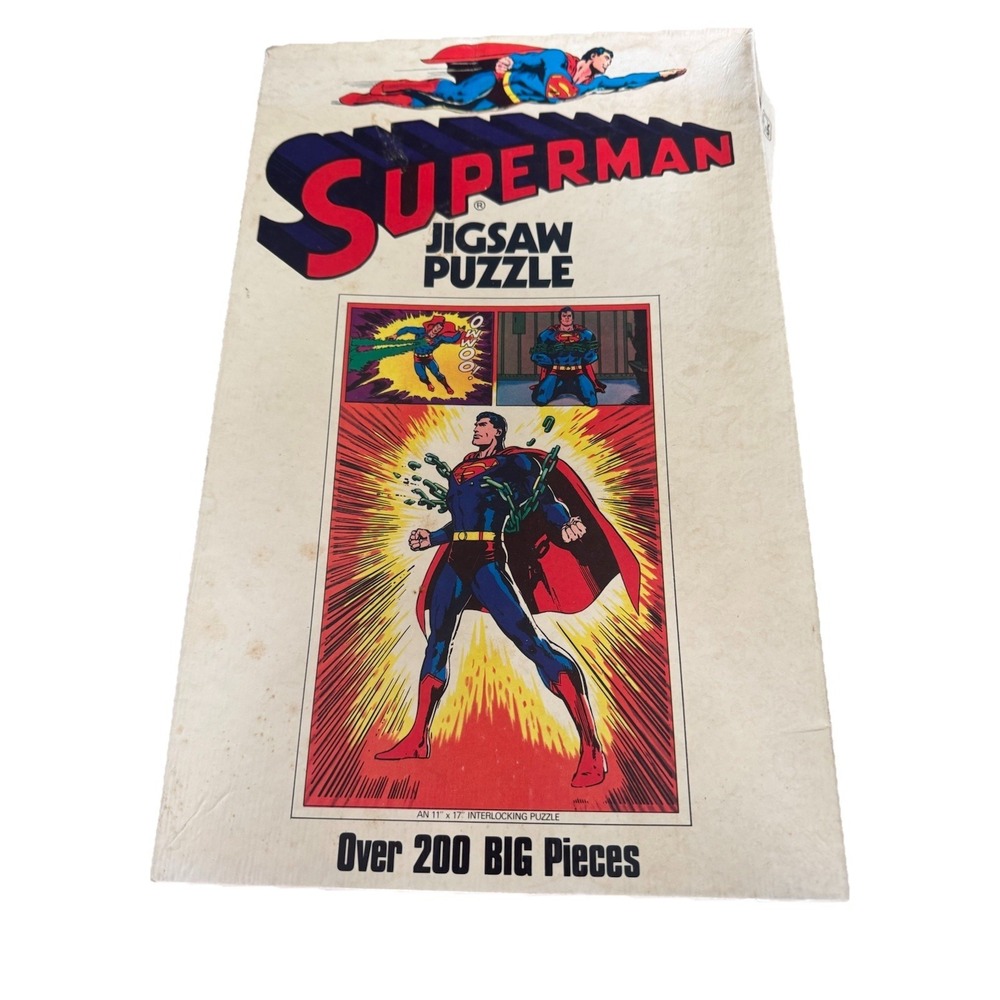 1973 Superman Jigsaw Puzzle 200 Pieces Complete